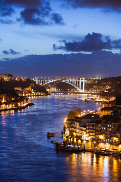 City Of Porto Evening River View Picture Board by Artur Bogacki