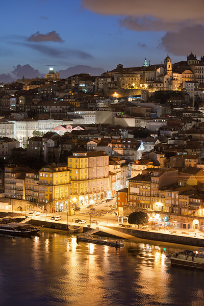 City of Porto in Portugal by Night Picture Board by Artur Bogacki