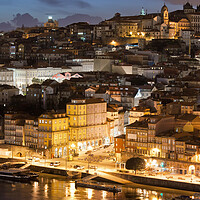 Buy canvas prints of City of Porto in Portugal by Night by Artur Bogacki