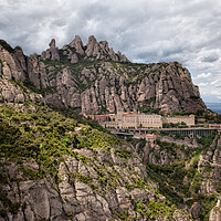 Buy canvas prints of Montserrat Mountains and Monastery in Spain by Artur Bogacki