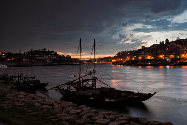 Stormy Evening Sky Above Porto and Gaia Picture Board by Artur Bogacki