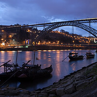 Buy canvas prints of Evening at Douro River in Porto by Artur Bogacki