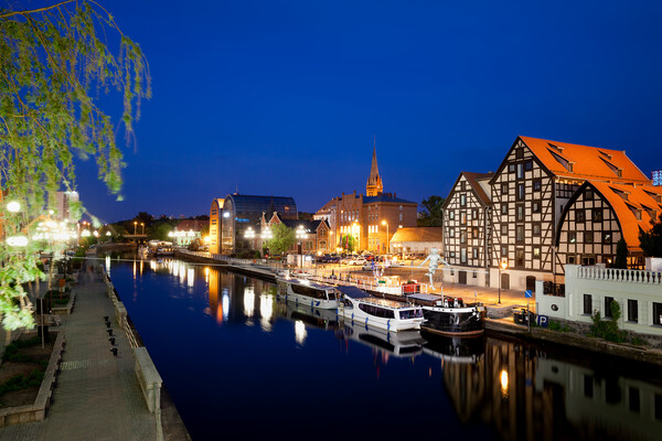 City of Bydgoszcz by Night in Poland Picture Board by Artur Bogacki