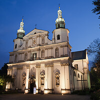 Buy canvas prints of Bernandine Church at Night in Krakow by Artur Bogacki