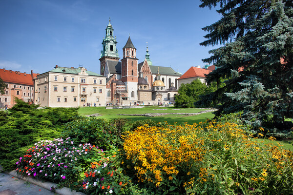 Wawel Cathedral and Garden in Krakow Picture Board by Artur Bogacki