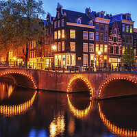 Buy canvas prints of City of Amsterdam by Night by Artur Bogacki