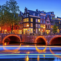 Buy canvas prints of Evening in City of Amsterdam by Artur Bogacki