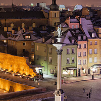 Buy canvas prints of Old Town of Warsaw in Poland by Night by Artur Bogacki