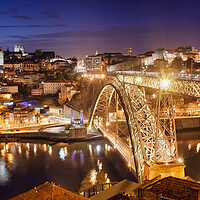 Buy canvas prints of City of Porto by Night in Portugal by Artur Bogacki