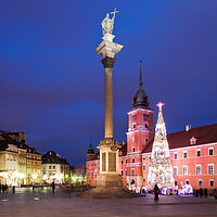Buy canvas prints of Old Town of Warsaw by Night in Poland by Artur Bogacki