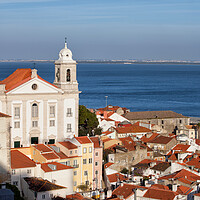 Buy canvas prints of City of Lisbon Alfama Cityscape in Portugal by Artur Bogacki