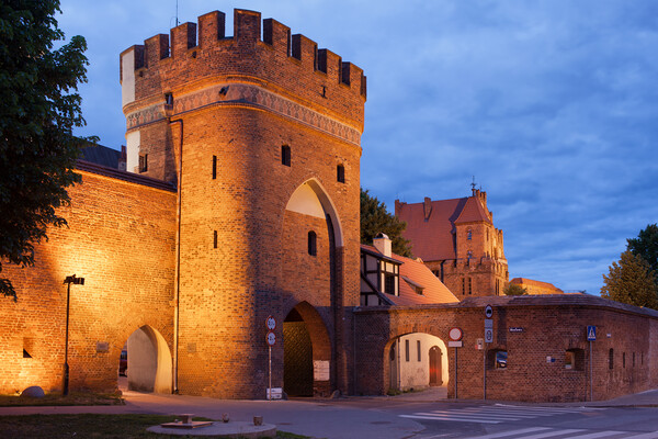 Medieval Bridge Gate and City Wall in Torun Picture Board by Artur Bogacki