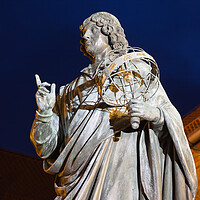 Buy canvas prints of Nicolaus Copernicus Monument at Night in Torun by Artur Bogacki