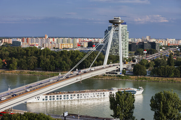 City of Bratislava Cityscape Picture Board by Artur Bogacki