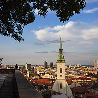 Buy canvas prints of City of Bratislava at Sunset by Artur Bogacki