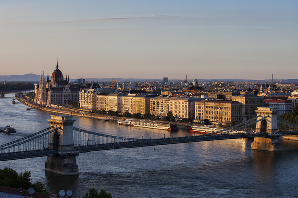 Sunset in City of Budapest Picture Board by Artur Bogacki