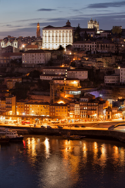 Porto Cityscape at Night in Portugal Picture Board by Artur Bogacki