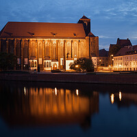 Buy canvas prints of Church of Our Lady on Sand in Wroclaw by Night by Artur Bogacki