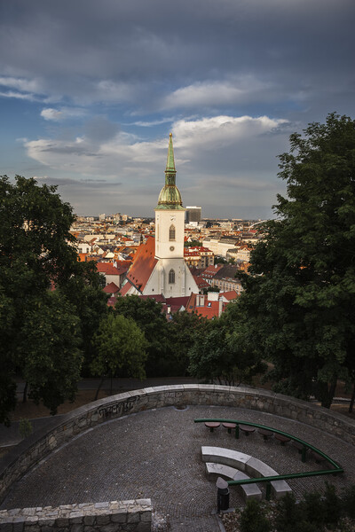 City of Bratislava at Sunset Picture Board by Artur Bogacki