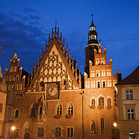 Buy canvas prints of Wroclaw Old Town Hall At Night by Artur Bogacki