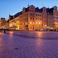 Buy canvas prints of Wroclaw Old Town Market Square At Dusk by Artur Bogacki