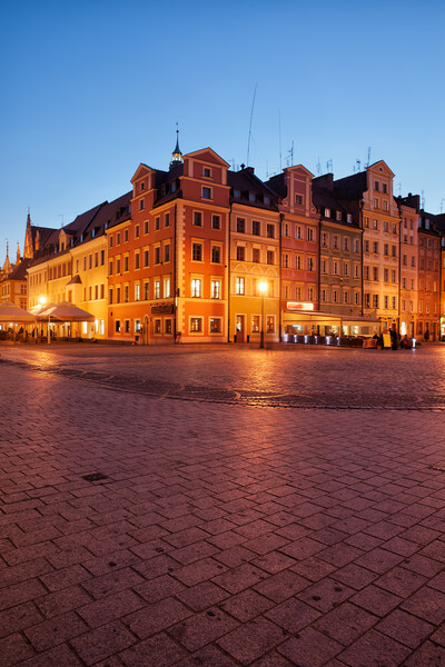 City of Wroclaw Old Town Market Square at Night Picture Board by Artur Bogacki