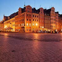 Buy canvas prints of City of Wroclaw Old Town Market Square at Night by Artur Bogacki