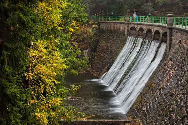 Dam on Lomnica River in Karpacz Picture Board by Artur Bogacki