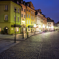 Buy canvas prints of Old Town of Warsaw by Night by Artur Bogacki