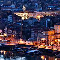 Buy canvas prints of City of Porto Old Town by Night by Artur Bogacki