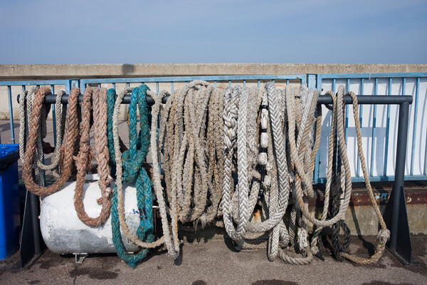 Old Anchor Ropes And Mooring Lines Picture Board by Artur Bogacki