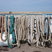 Buy canvas prints of Old Anchor Ropes And Mooring Lines by Artur Bogacki