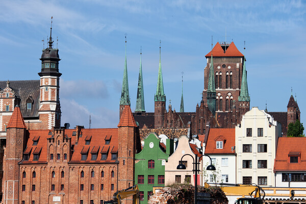 Gdansk Old Town Skyline Picture Board by Artur Bogacki