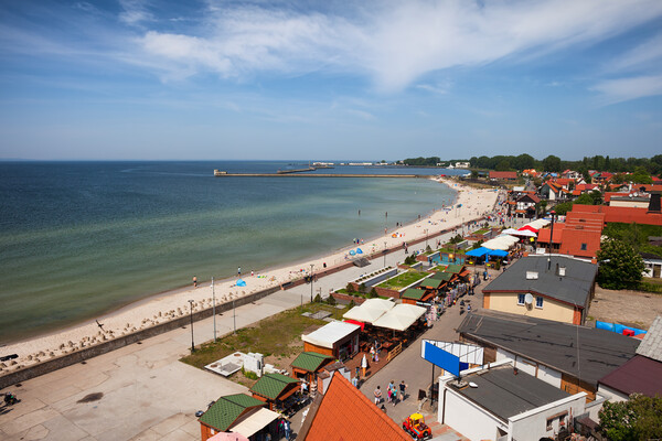 Resort Town of Hel in Poland at Baltic Sea Picture Board by Artur Bogacki