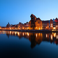 Buy canvas prints of Evening City Skyline of Gdansk by Artur Bogacki