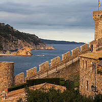 Buy canvas prints of Wall Battlement With Towers in Tossa de Mar by Artur Bogacki