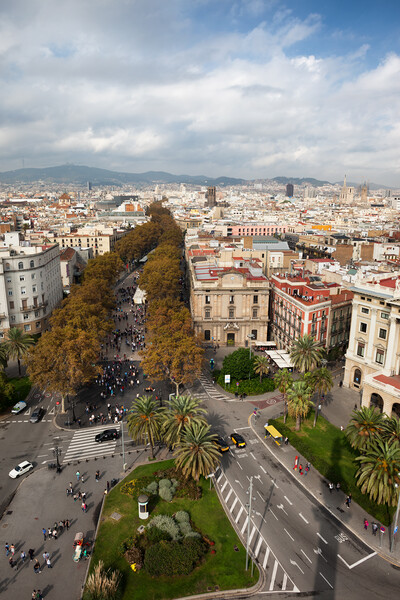 Las Ramblas Street and Boulevard in Barcelona Picture Board by Artur Bogacki
