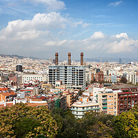 Buy canvas prints of Barcelona Cityscape by Artur Bogacki