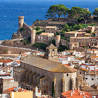 Buy canvas prints of Coastal Town of Tossa de Mar in Spain by Artur Bogacki