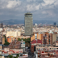 Buy canvas prints of City of Barcelona Cityscape by Artur Bogacki