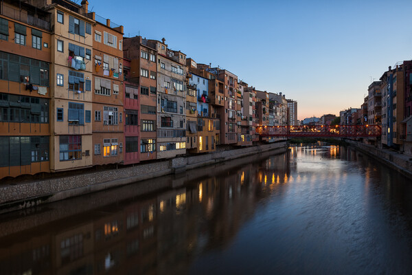City of Girona at Twilight Picture Board by Artur Bogacki