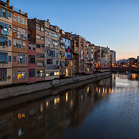 Buy canvas prints of City of Girona at Twilight by Artur Bogacki