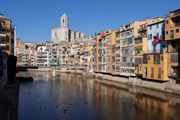 City of Girona Old Quarter Picture Board by Artur Bogacki