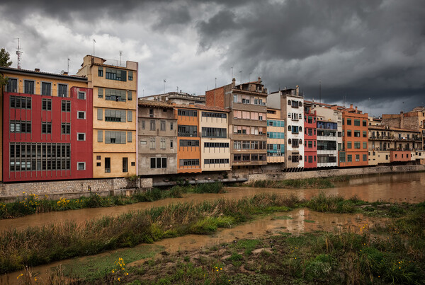 Old Riverside Houses in Girona Picture Board by Artur Bogacki
