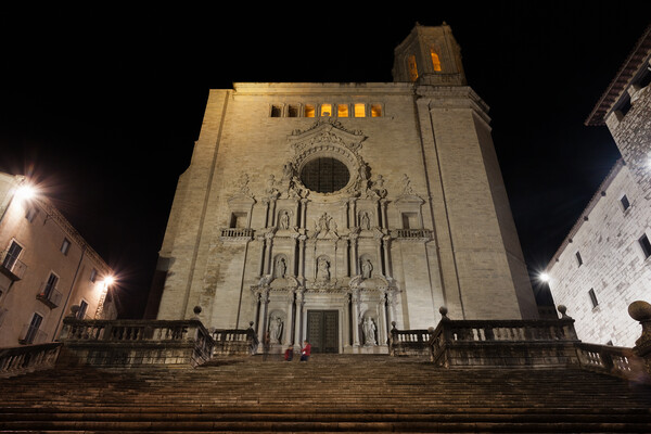 Girona Cathedral at Night Picture Board by Artur Bogacki