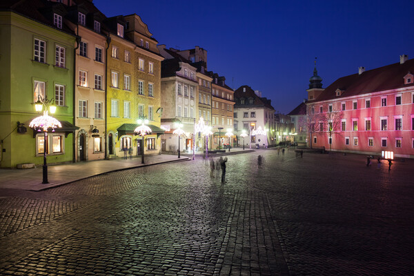 Old Town of Warsaw At Night Picture Board by Artur Bogacki
