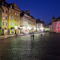 Buy canvas prints of Old Town of Warsaw At Night by Artur Bogacki