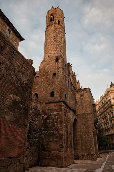 Chapel of St. Agatha Gothic Tower in Barcelona Picture Board by Artur Bogacki