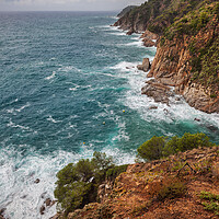 Buy canvas prints of Mediterranean Sea Coastline on Costa Brava in Spain by Artur Bogacki