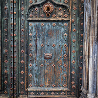 Buy canvas prints of Old Door to Girona Cathedral by Artur Bogacki